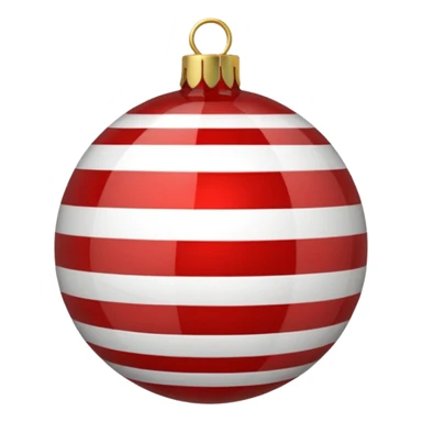 A Red Striped Ornament sticker