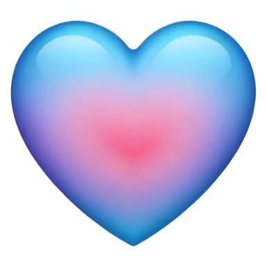 cœur dégradé de bleu  sticker