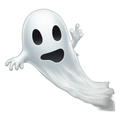 ghost appearing through wall ejecting a white milky substance forward sticker