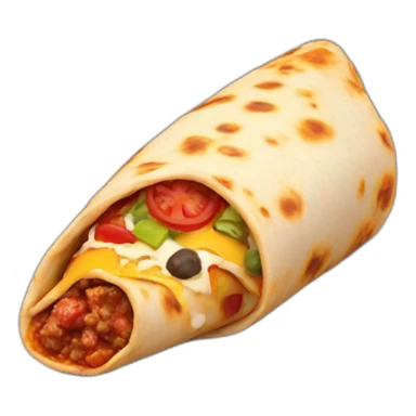 Burrito made of pizza sticker