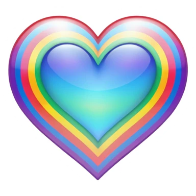 Heart rainbow sticker