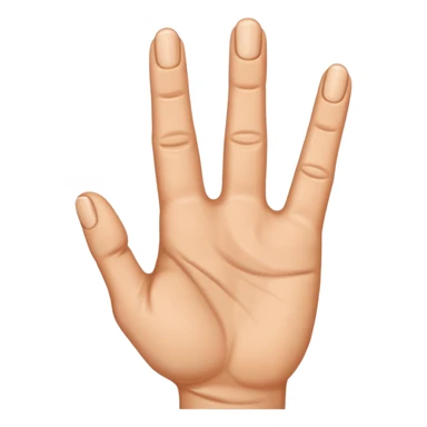 back of mans hand four fingers sticker