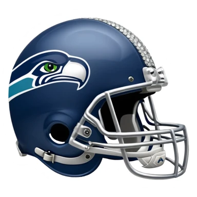 NFL Seahawks logo helmut with diamonds bling  sticker