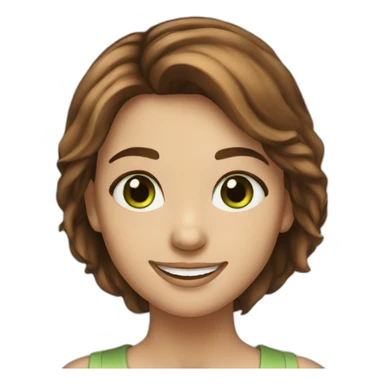 beautiful-girl-brown-hair-green-eyes-smile sticker