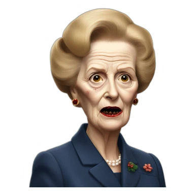 Zombie Margaret Thatcher sticker