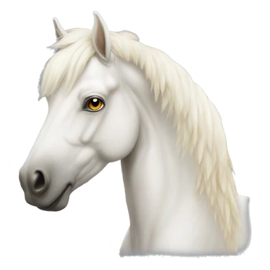 Winged albino horse sticker