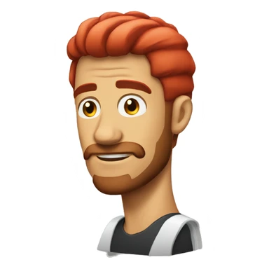 Make the hair red and add thick sideburns sticker