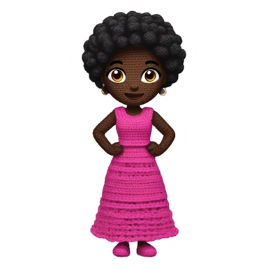 Black beauty in crochet outfit  sticker