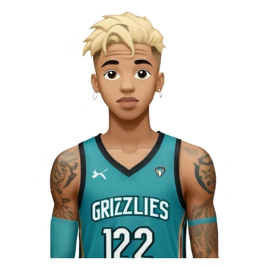 ja morant in vancouver grizzlies jersey with number 12 sticker