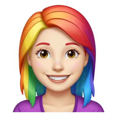White lesbian rainbow coloured skin sticker