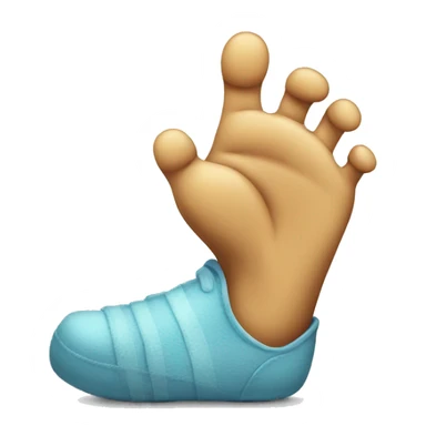 Foot giving a okay sticker