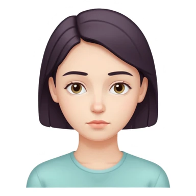 minimal flat emoji with mild tension,
slightly raised eyebrows,
thoughtful expression,
balanced emotion,
soft pastel tones,
modern health tracking app style,
transparent background,
vector illustration
 sticker