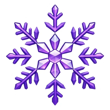 snowflake with violet color  sticker