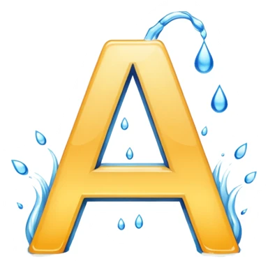 the letter V made out of water sticker