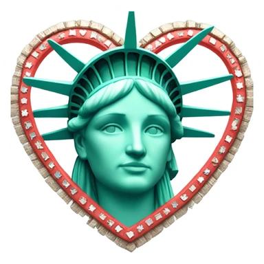 Statue of liberty love sticker