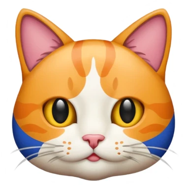 Tricolor cat sticker