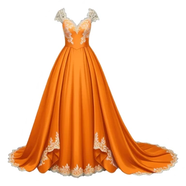 orange wedding dress sticker