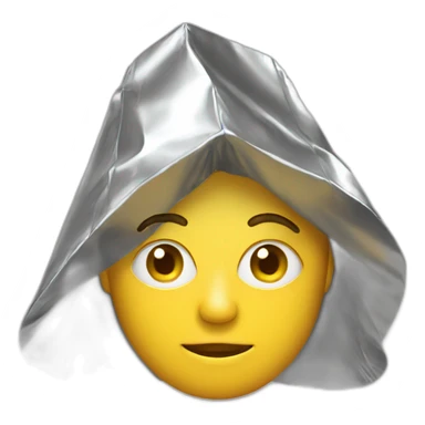 someone wearing a tinfoil hat sticker