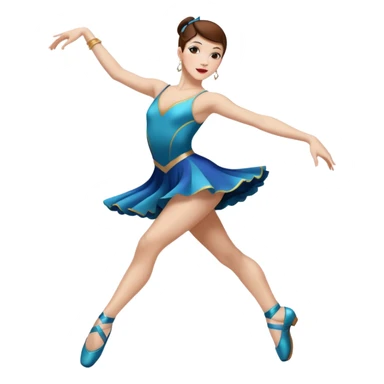 Jazz dancer white with brown hair wearing dance turning shoes not ballet shoes  sticker