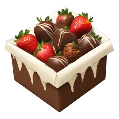 box of chocolate covered strawberries sticker