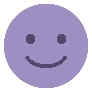 A dull purple a reassured face sticker