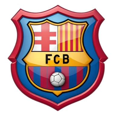El escudo del fútbol club Barcelona de España sticker