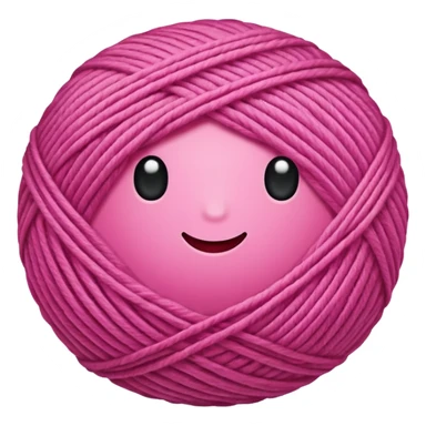 ball of yarn, pink sticker