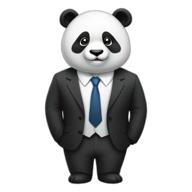panda in suit sticker
