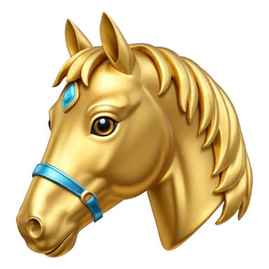 Horse in 3d style icon sticker