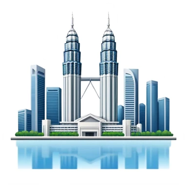 kuala lumpur twin towers, no frame sticker