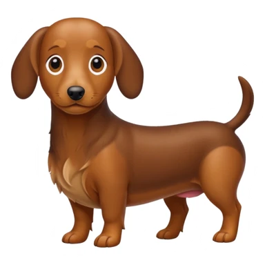 Sausage dog doing a poo sticker