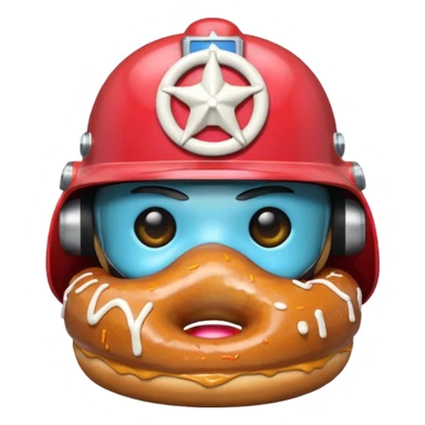 Donut with trooper ha sticker