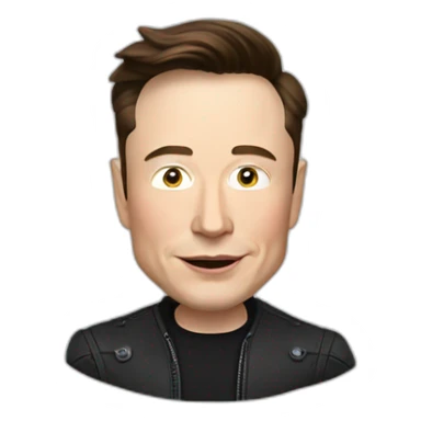 elon musk in a tesla sticker
