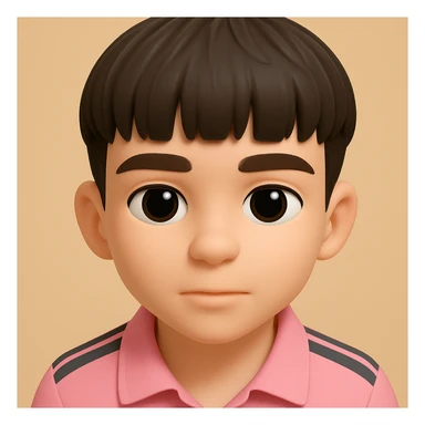 this image in 3d-emoji style, with a slimmer face sticker