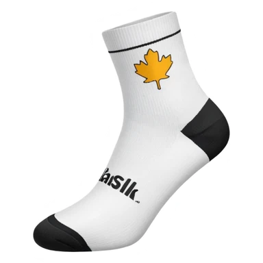single white sock with Jack Wolfskin branding sticker