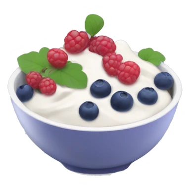 yoghurt bowl with grapes and blueberries and raspberries  sticker