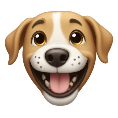 Dog is laughing  sticker