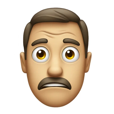 Eye roll with disgust face  sticker