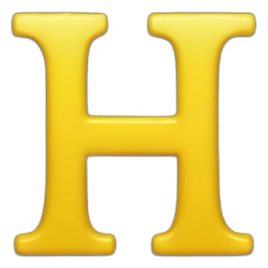 yellow letter H sticker