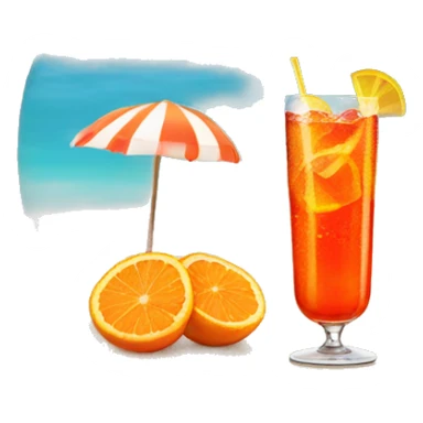 Aperol spritz on a beach  sticker