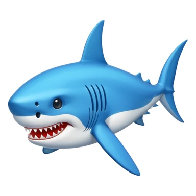 Un tiburón con zapatos azules sticker