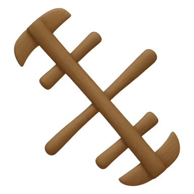 Two overlapping paddles crossed together sticker