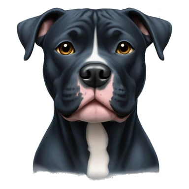 Black and blue staffordshire pit bull  sticker