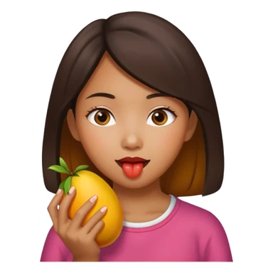 Girl obsessed with mango sticker