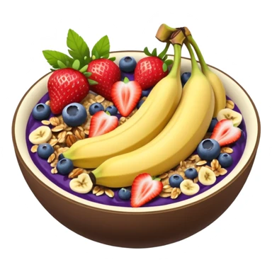 Vaso con açai, que lleve granola plátano arándanos y frutillas sticker