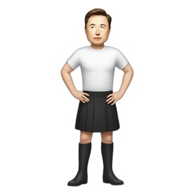 Elon musk wearing skirt sticker