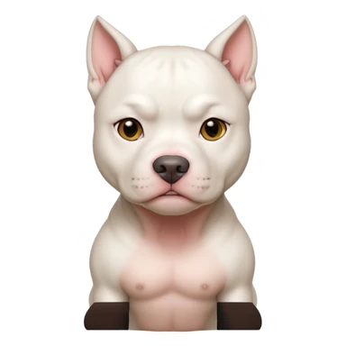 femail white pitbull sticker