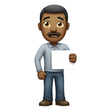 Dad crying holding a sign that says “I don’t want to go to work” sticker