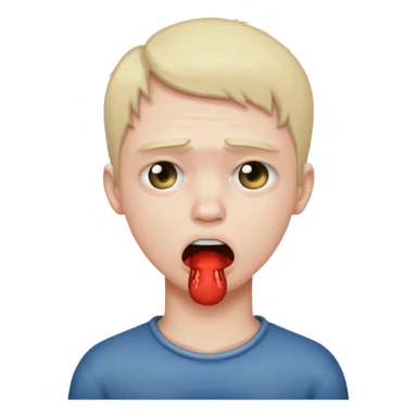 person choking themselves sticker