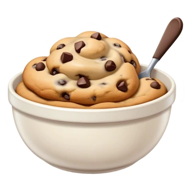 Bowl of chocolate chip cookie dough sticker